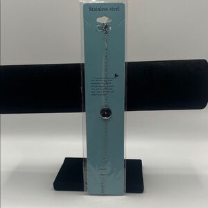 Fashion Jewelry‎ Silver and Purple Bracelet